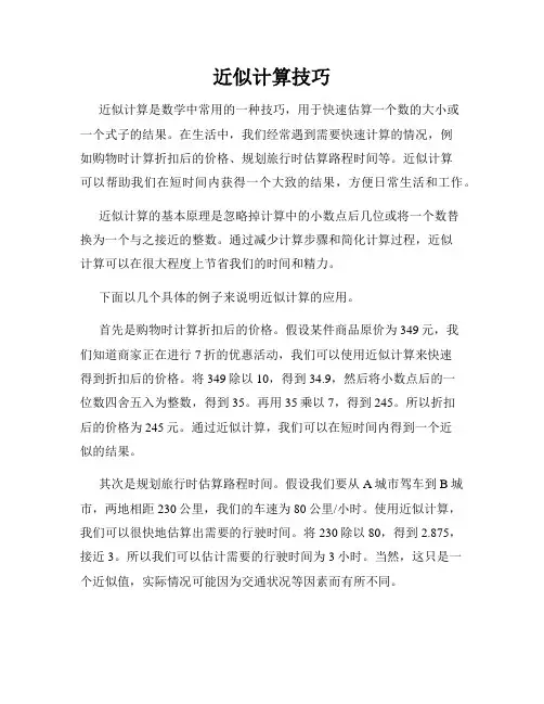 近似计算技巧