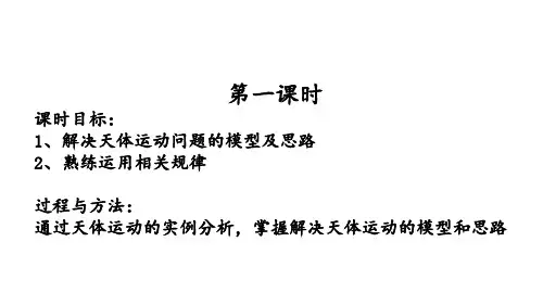 卫星的变轨双星问题 ppt课件