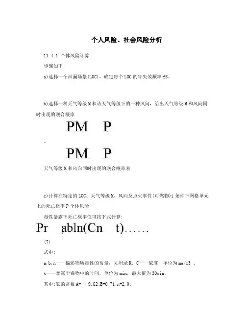 个人风险、社会风险分析