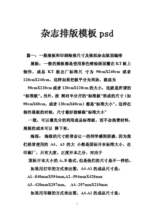 杂志排版模板psd