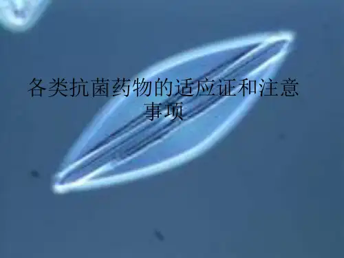 各类抗菌药物的适应证和注意事项