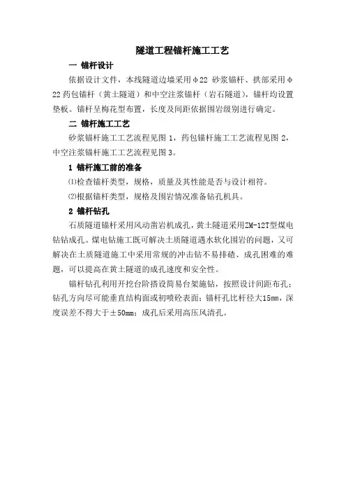 隧道工程锚杆施工工艺