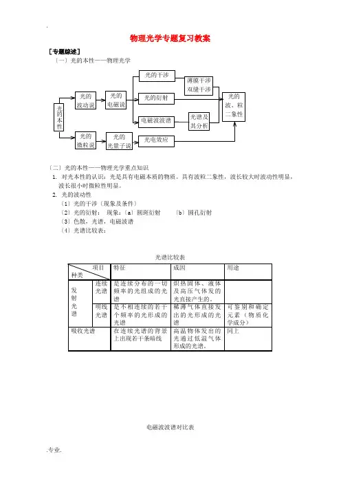物理光学专题复习教案