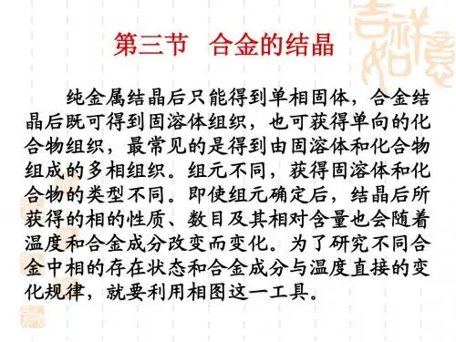 合金的结晶