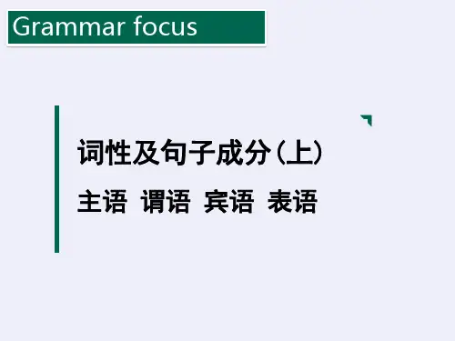 人教版中考复习——词性和句子成分专项讲解(PPT32张)
