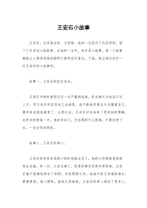 王安石小故事