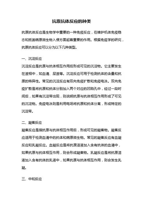 抗原抗体反应的种类