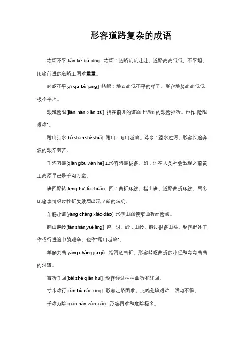 形容道路复杂的成语