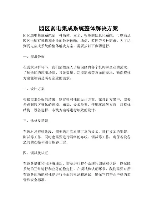 2023-园区弱电集成系统整体解决方案-1