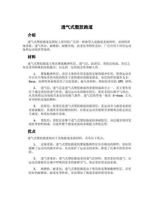 透气式塑胶跑道