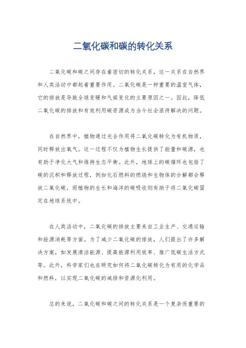 二氧化碳和碳的转化关系