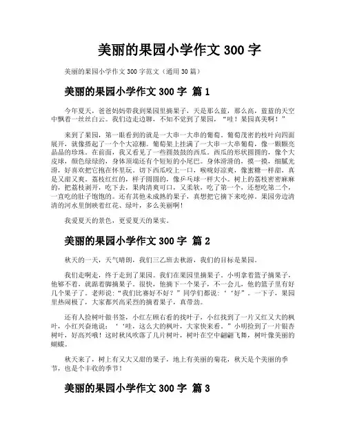美丽的果园小学作文300字