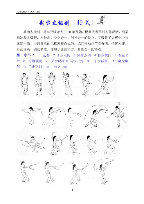 武当太极剑(49式)图谱拳谱