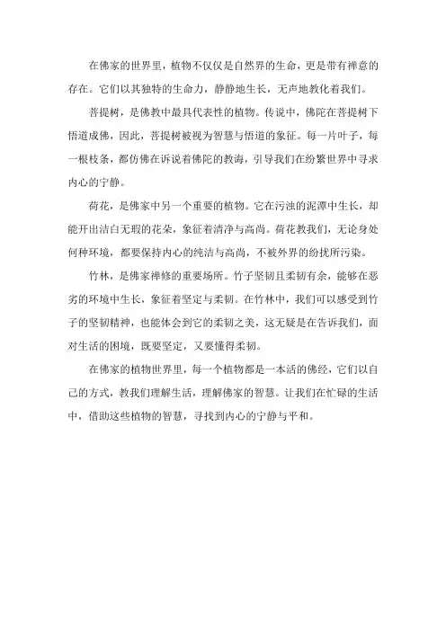 佛家植物文案