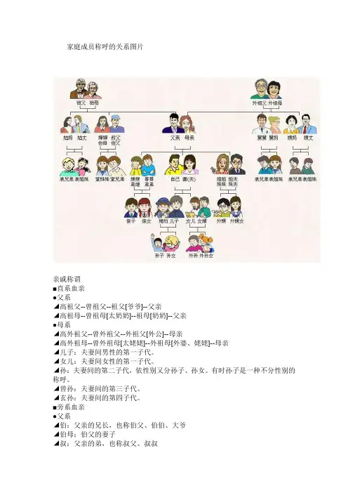 家庭成员称呼的关系图片