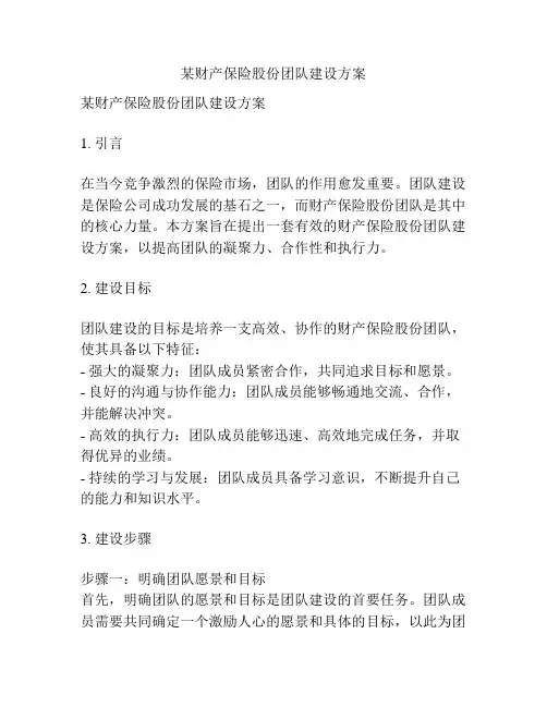 某财产保险股份团队建设方案