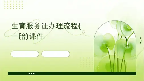生育服务证办理流程(一胎)课件