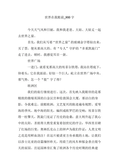 世界在我眼前_900字