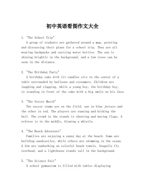 初中英语看图作文大全