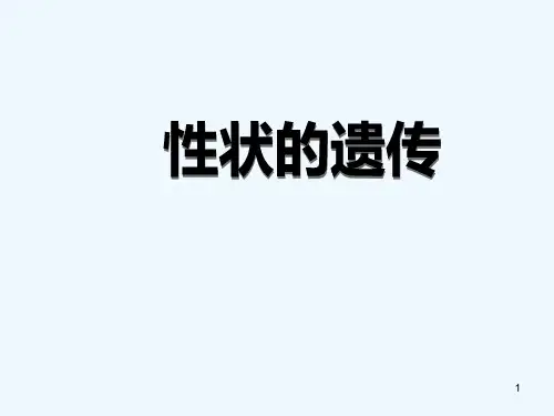 生物性状的遗传-PPT课件
