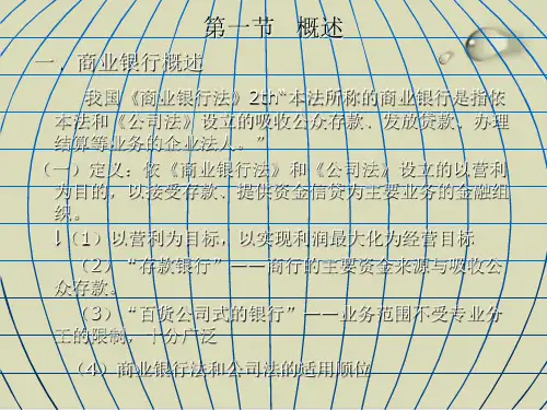 银行法之商业银行法PPT课件(19张)
