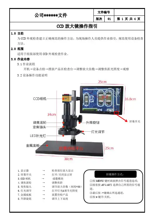 CCD放大镜操作指引
