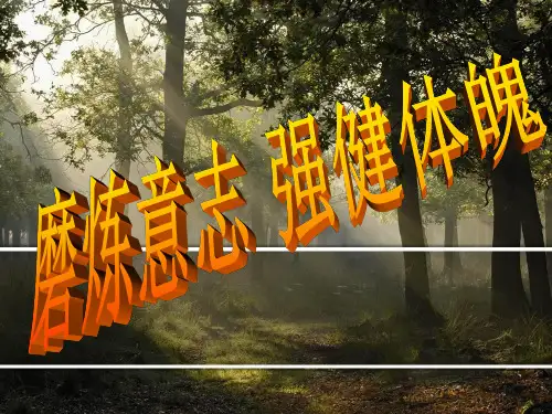磨炼意志-强健体魄主题班会