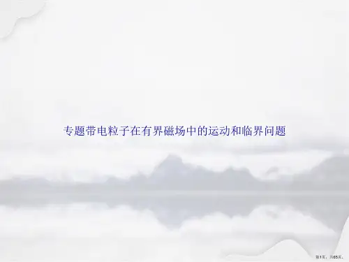 专题带电粒子在有界磁场中的运动和临界问题讲课文档