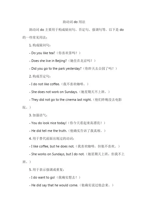 助动词do用法