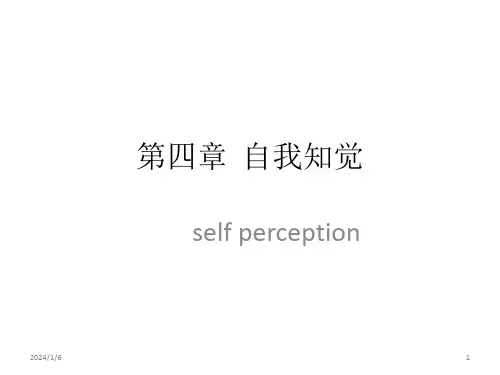 第四章--自我知觉(社会心理学)PPT课件