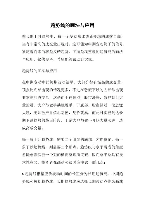 趋势线的画法与应用