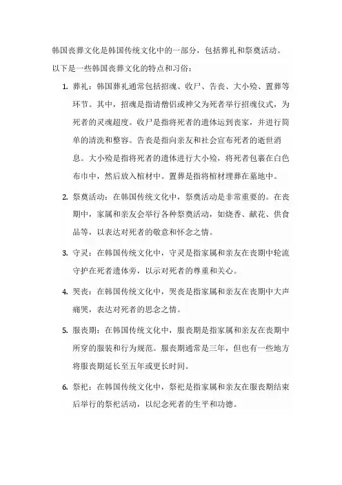 韩国丧葬文化