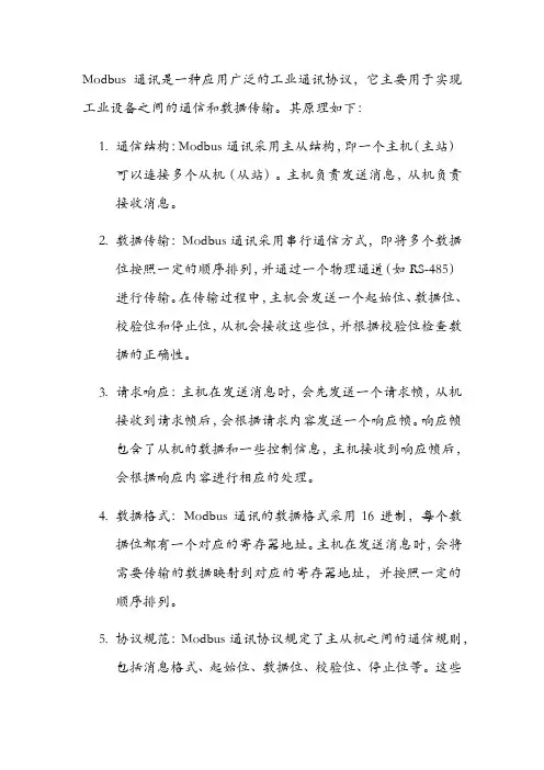 modbus通讯原理