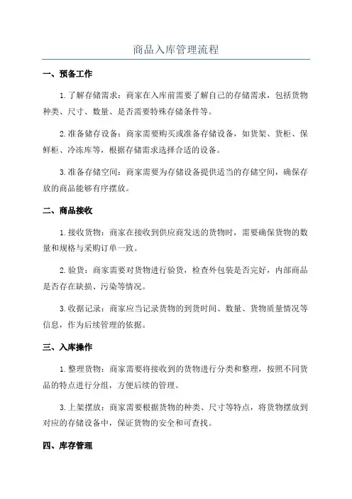 商品入库管理流程