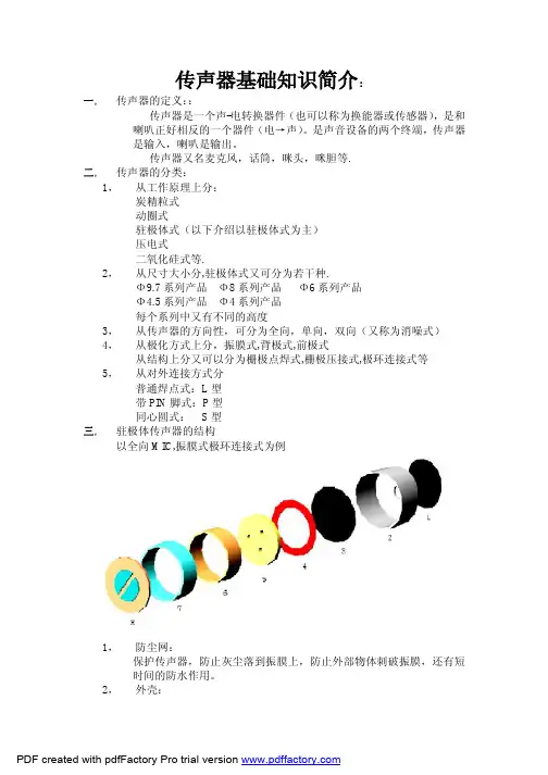 传声器基础知识简介：