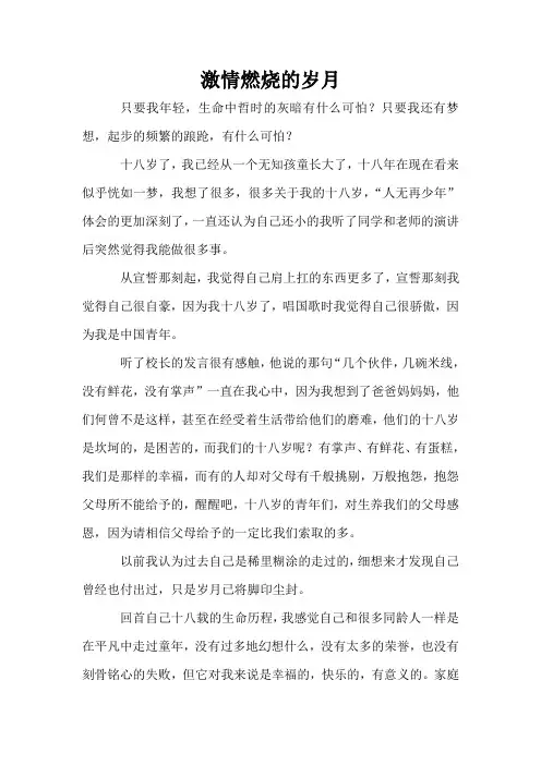 激情燃烧的岁月