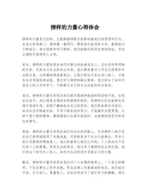 榜样的力量心得体会
