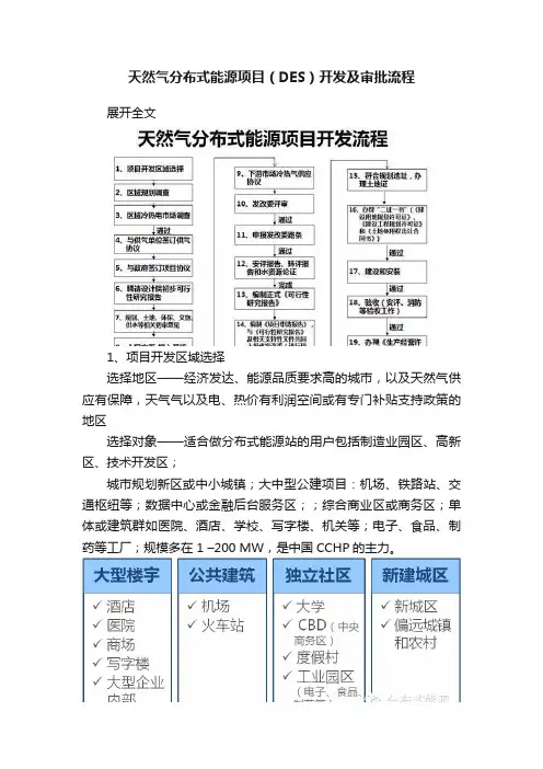 天然气分布式能源项目（DES）开发及审批流程