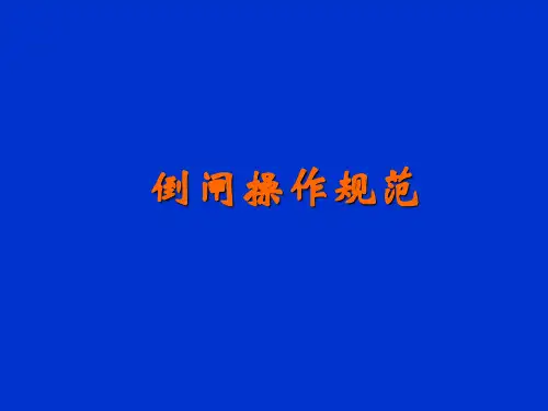 倒闸操作规范