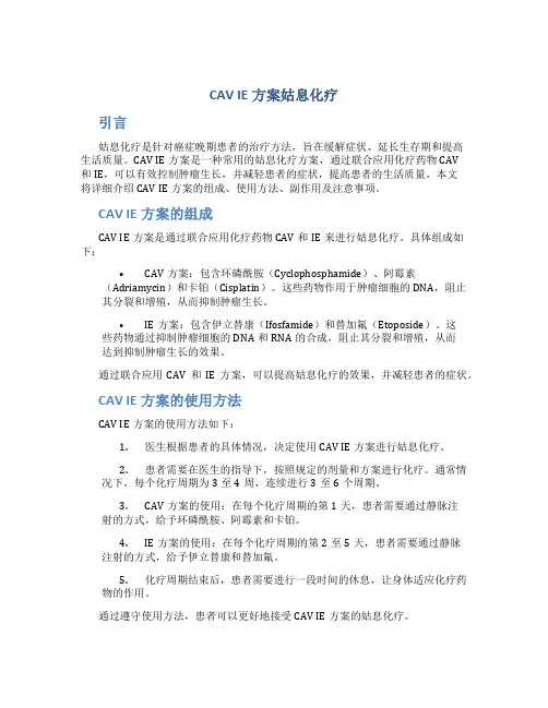 cav ie方案姑息化疗