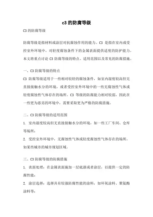 c3的防腐等级