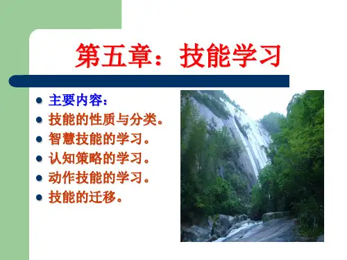 教育心理学 技能学习