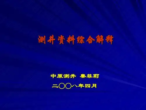 测井综合解释1