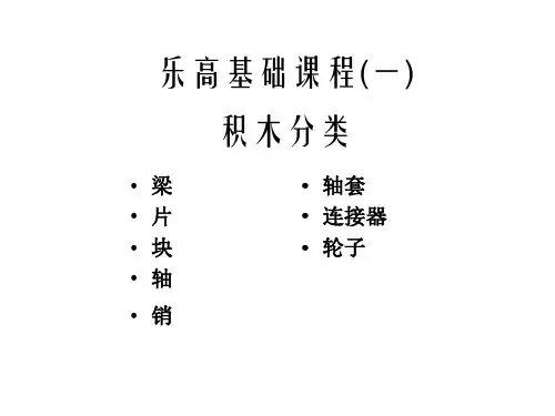 乐高基础课程(一)积木的分类