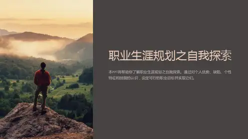 职业生涯规划之自我探索ppt课件