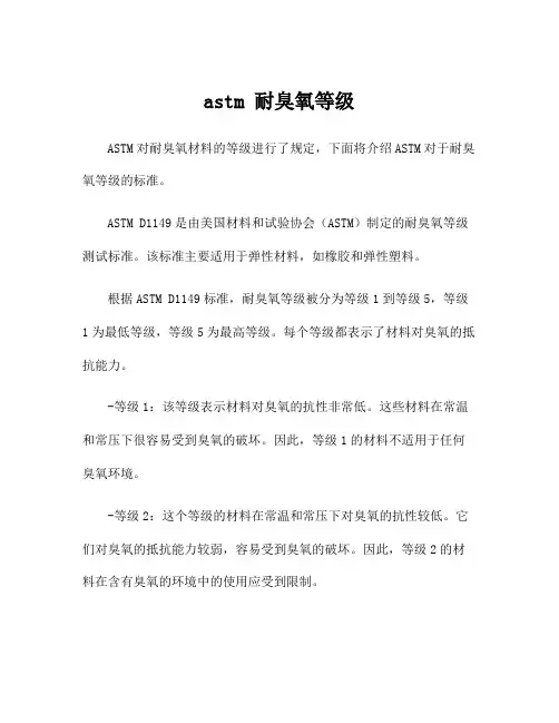 astm 耐臭氧等级