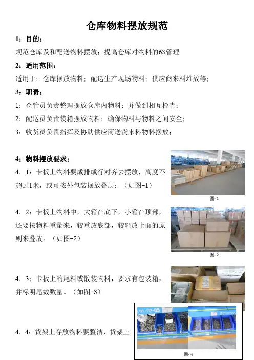 仓库物料摆放规范(图文版),物料摆放标准与现场照片