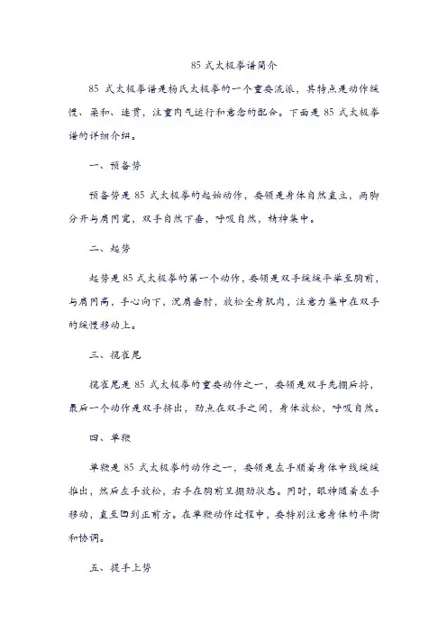 85式太极拳谱
