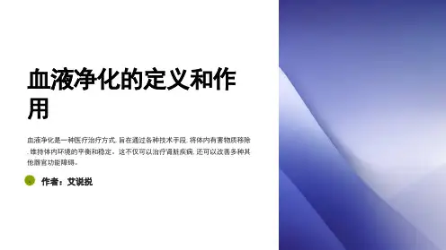 常见的最全最好的血液净化课件