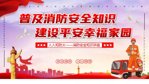 消防安全知识讲座PPT模板